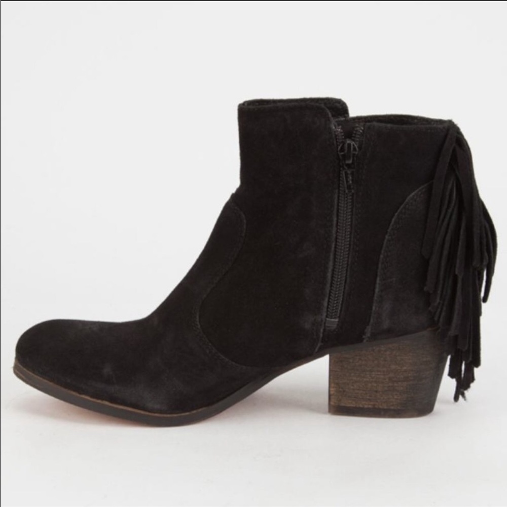 Black suede boots brand new size 7.5 - Picture 3 of 7